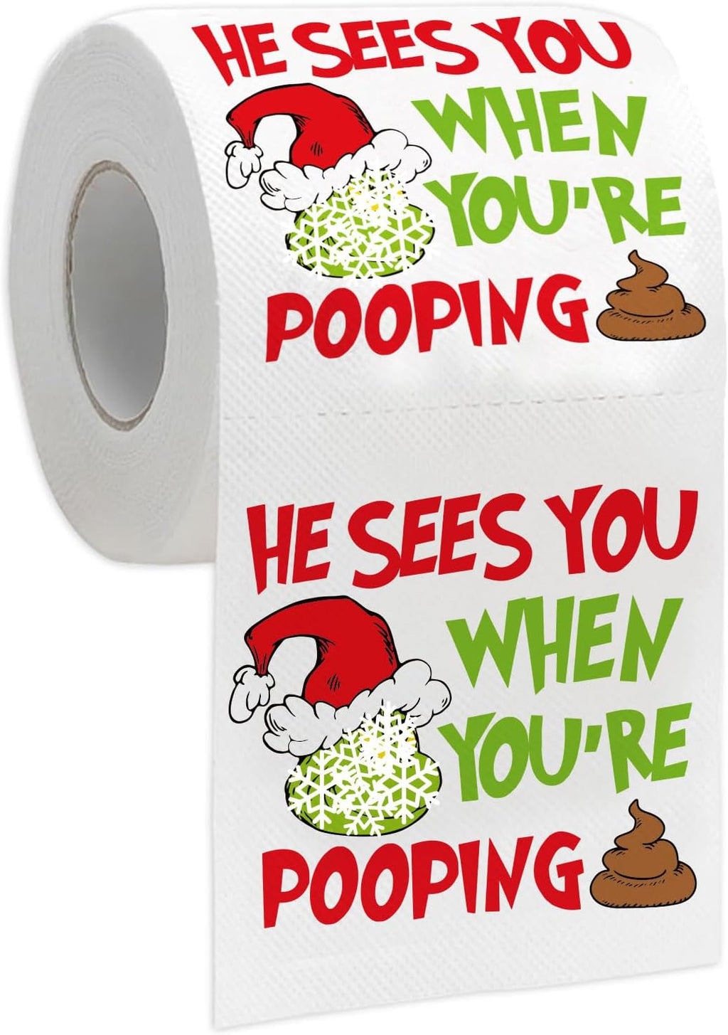 Funny Christmas Toilet Papers, Christmas Bathroom Decorations, 200 Sheets Holiday Toilet Papers, Novelty White Elephant Gag Gifts Stocking Stuffers Party Decor Supplies