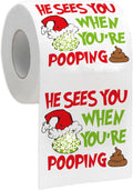 Funny Christmas Toilet Papers, Christmas Bathroom Decorations, 200 Sheets Holiday Toilet Papers, Novelty White Elephant Gag Gifts Stocking Stuffers Party Decor Supplies