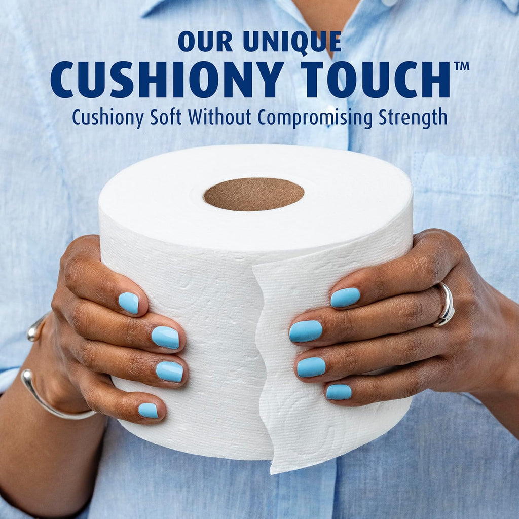 Ultra Soft Cushiony Touch Toilet Paper, 24 Family Mega Rolls = 123 Regular Rolls
